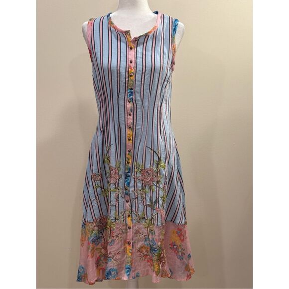 Aratta Women's My Dear Floral Print Sleeveless Dress Multicolor Medium - Picture 6 of 6